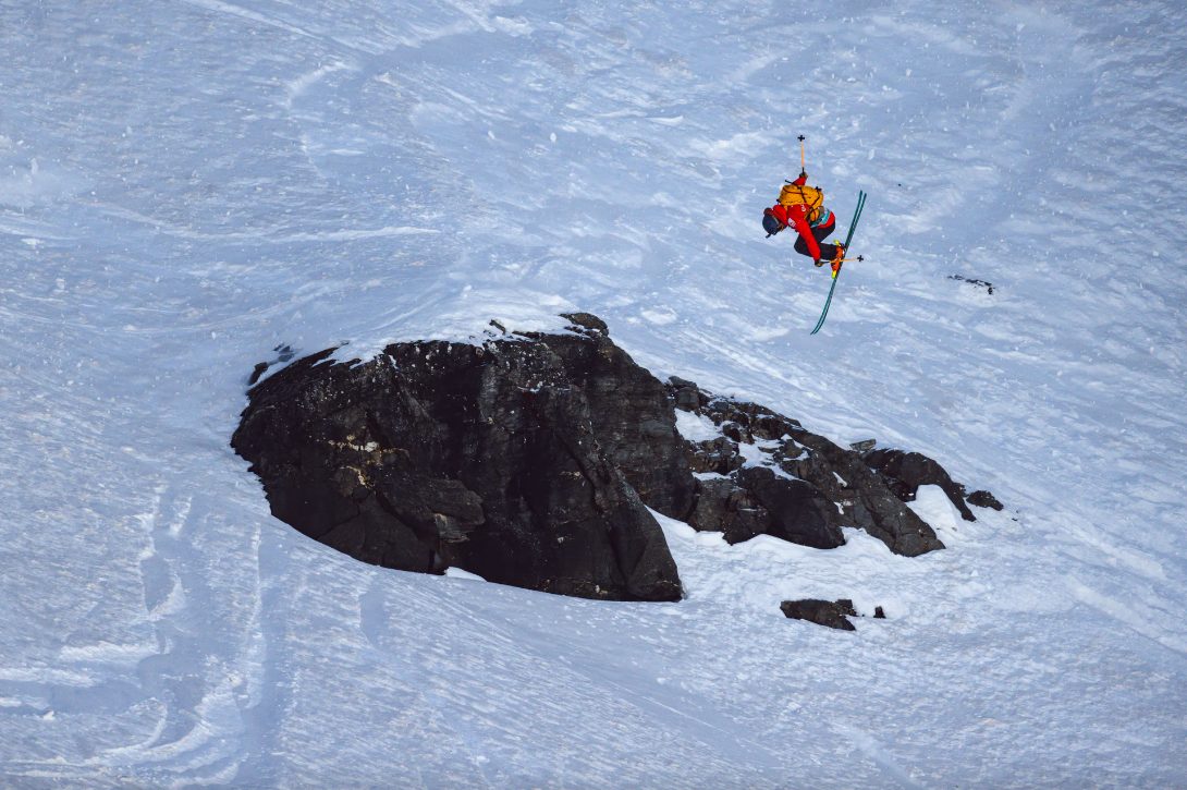 Andrew Pollard spins off a cliff.