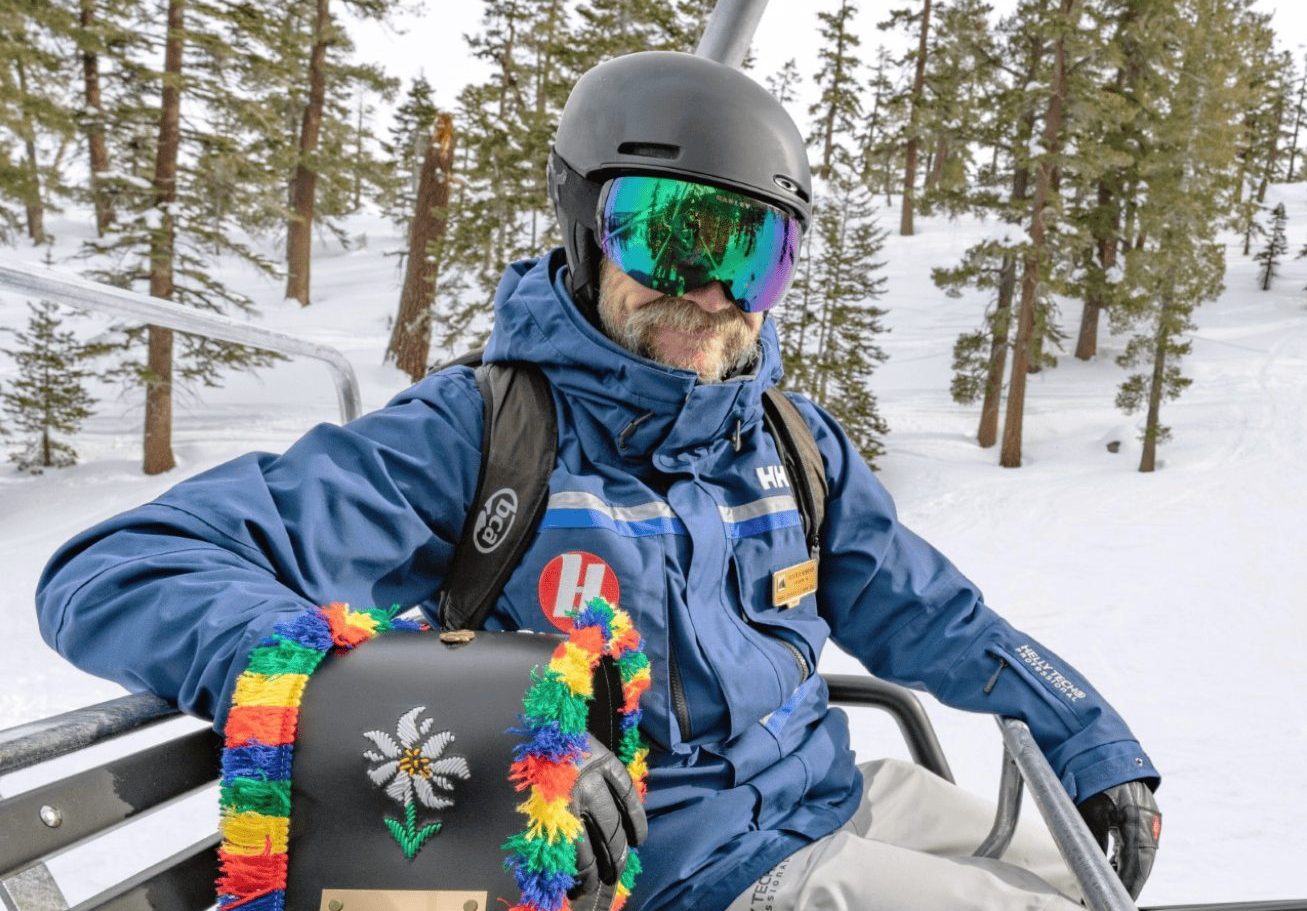 Kirkwood mountain resort pic Newberry man on chairlift