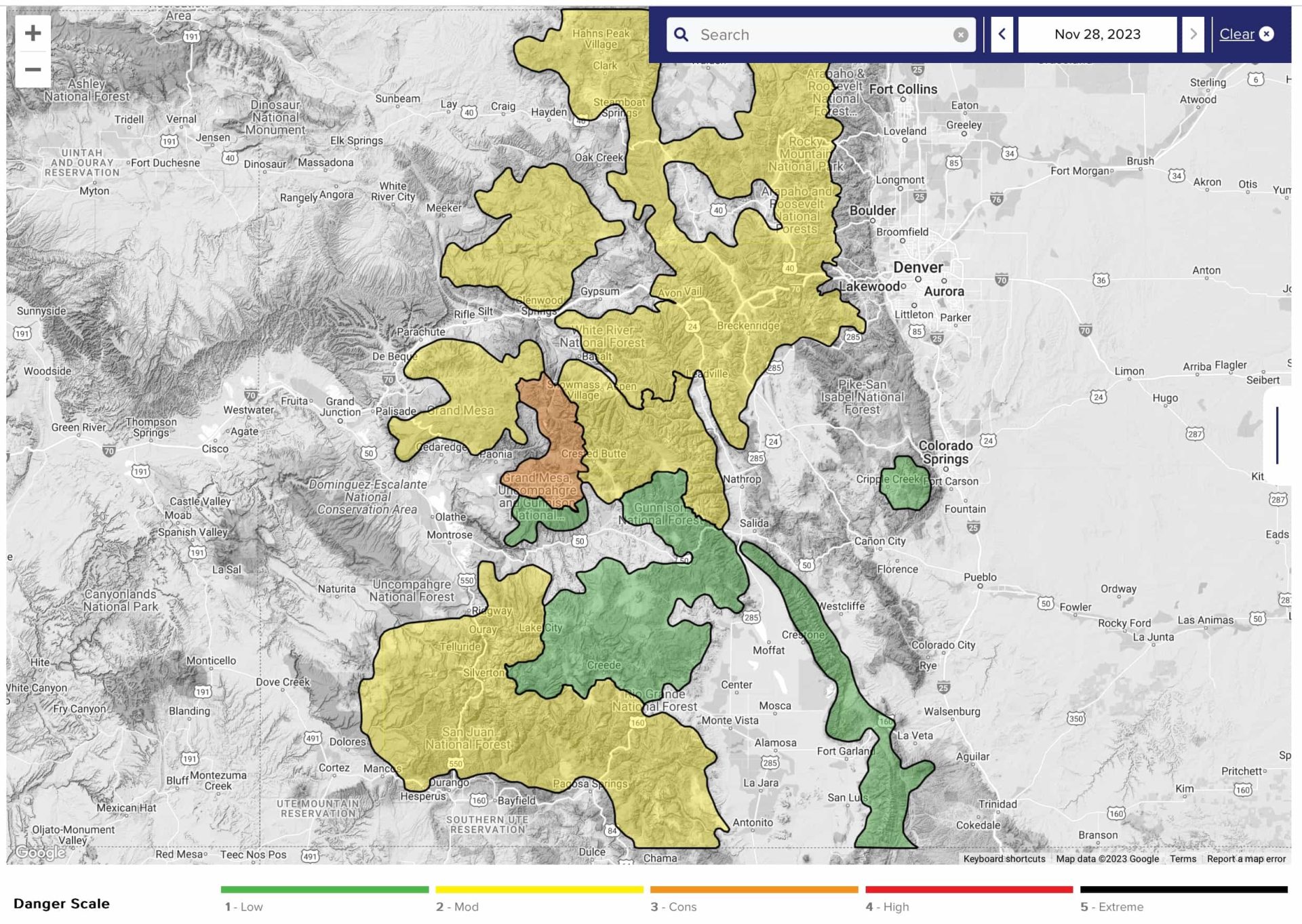 current avalanche forecast