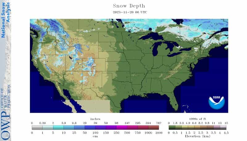 U.S. snow cover