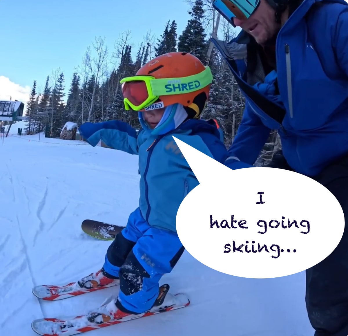I hate going skiing