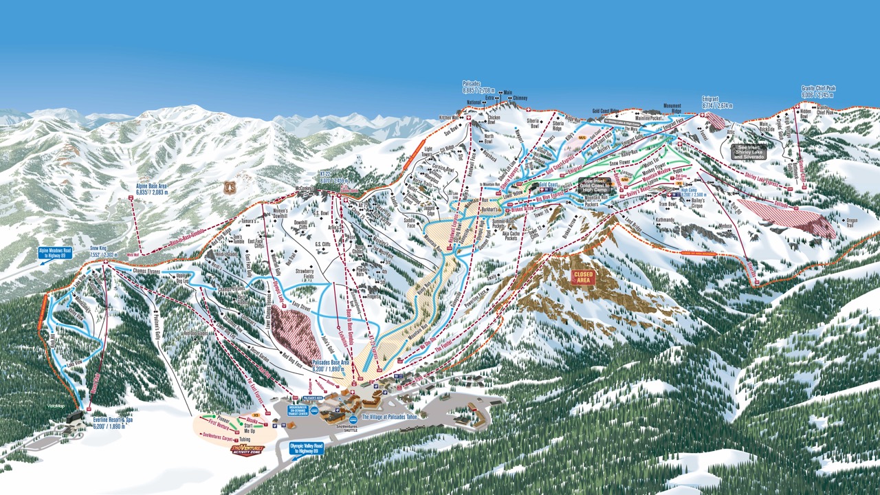 Palisades Frontside Map