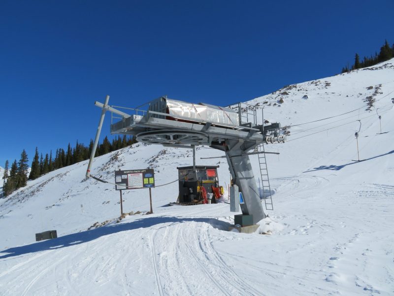 The original North Face Lift was a detachable platter, which was later replaced by this Italian-built T-Bar. Photo Credit: liftblog.com