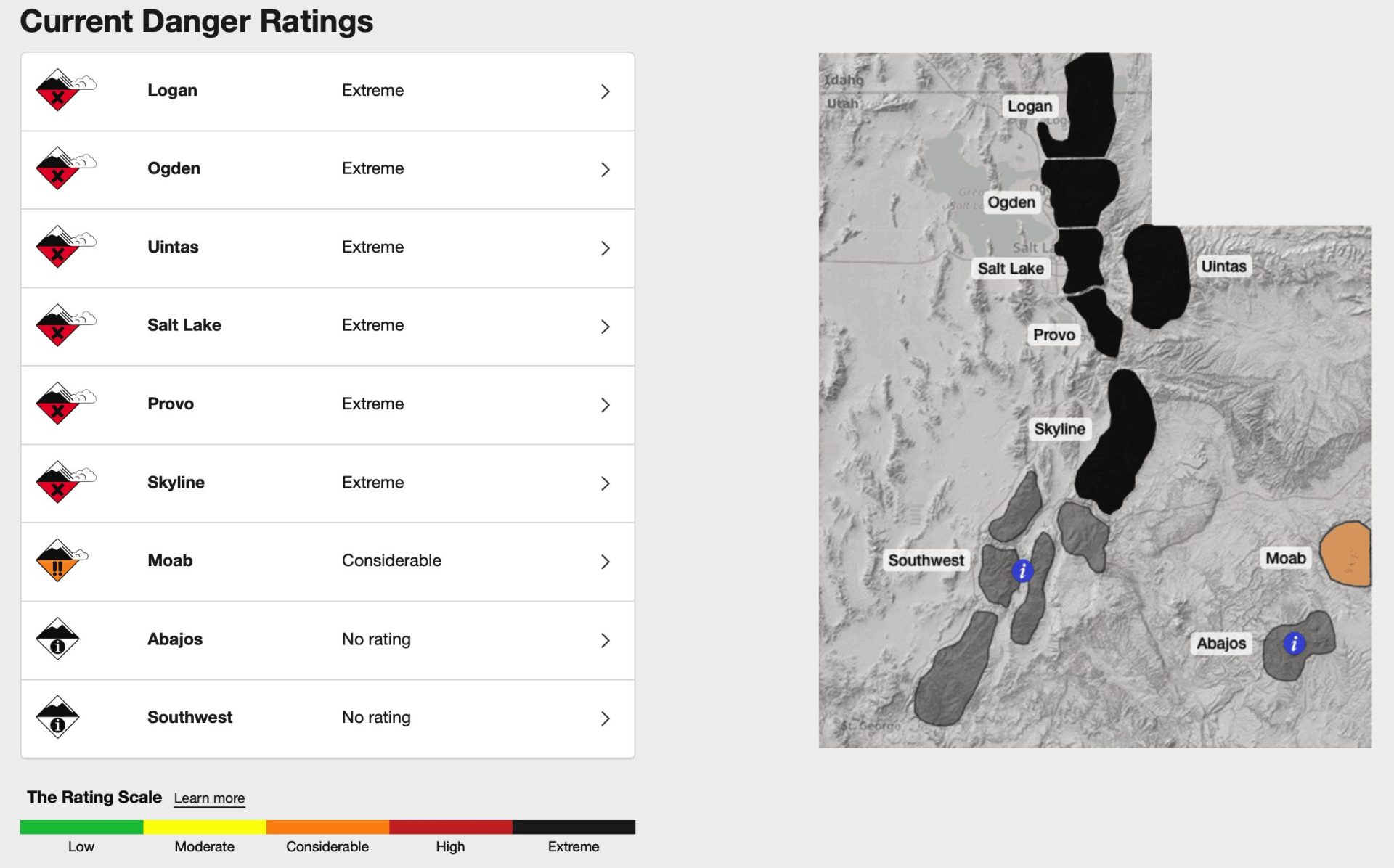 utah avalanche forecast