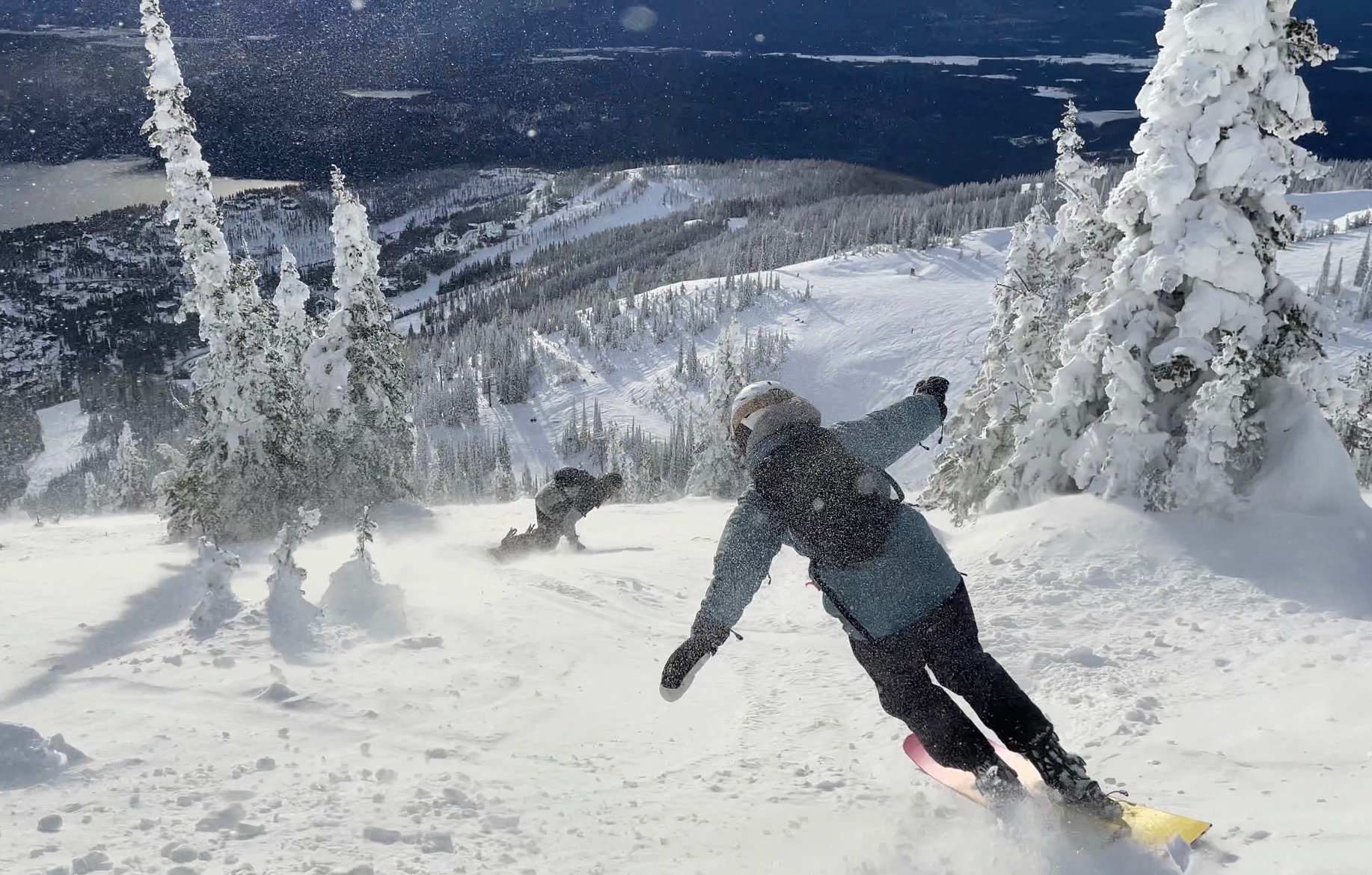 Skiing without poles