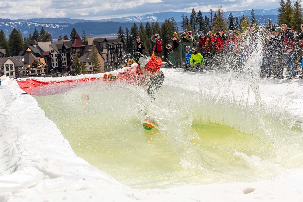 pond skim at Tamarack resort Idaho