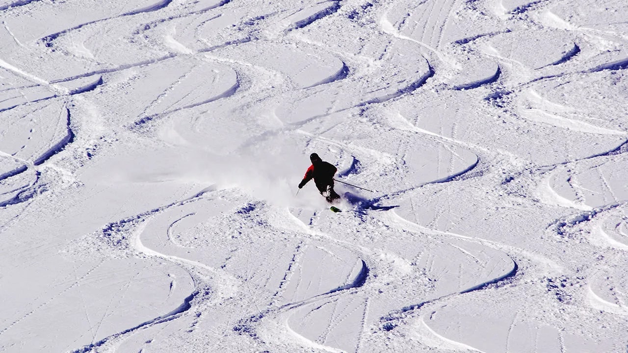 powder ski days. natural snowfall