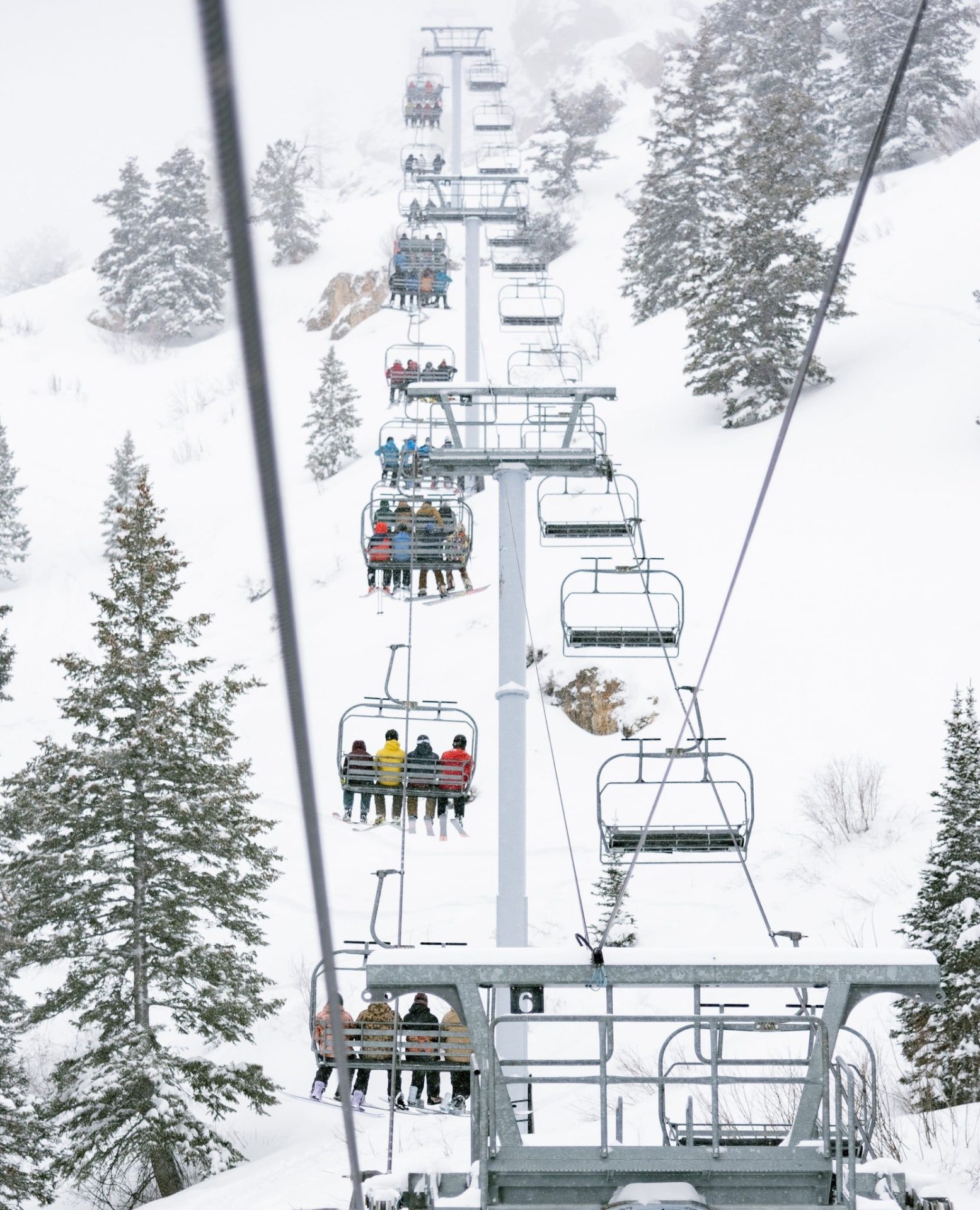 Powder Mountain on Christmas Morning at the Paradise Lift