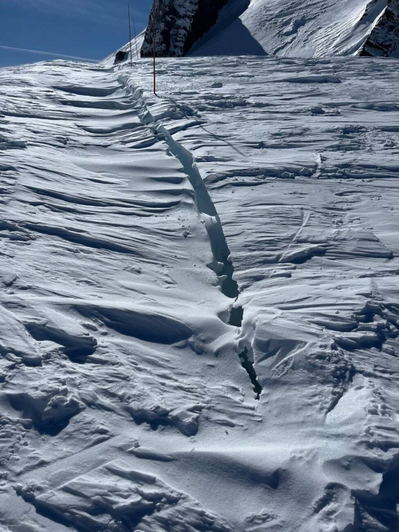 Glide Crack at Alpine in Tahoe