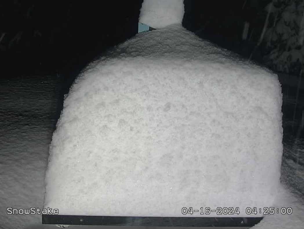 copper mountain snow stake buried in snow