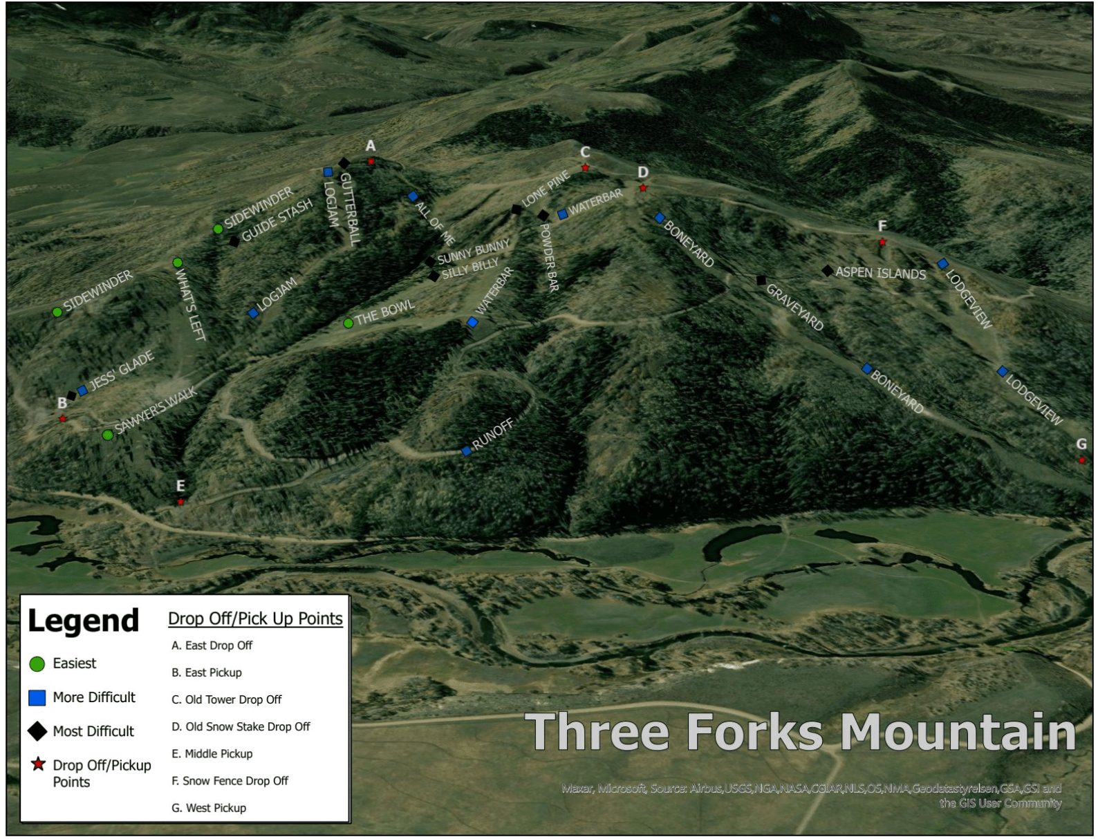 skiing at three forks ranch