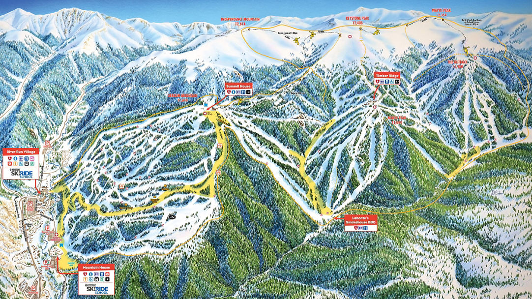 Keystone Resort Winter Trail Map