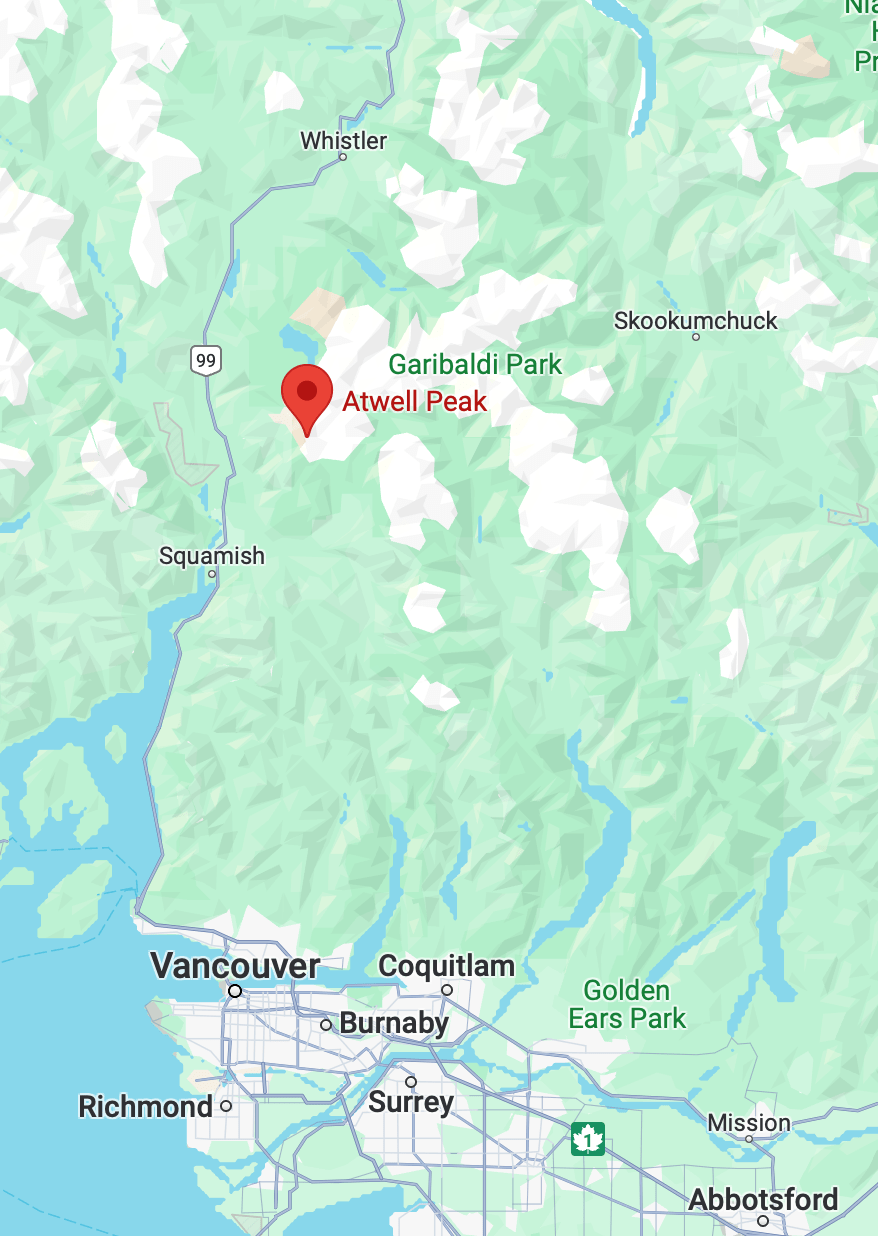 Atwell Peak location
