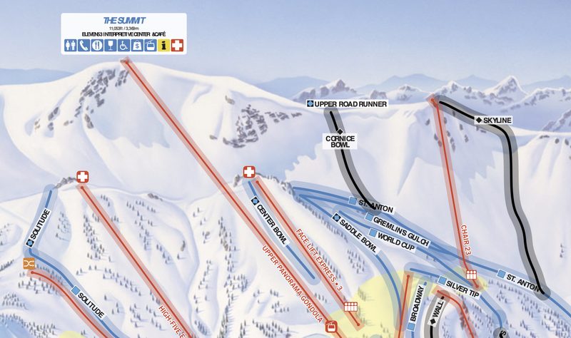 Mammoth trail map summit area