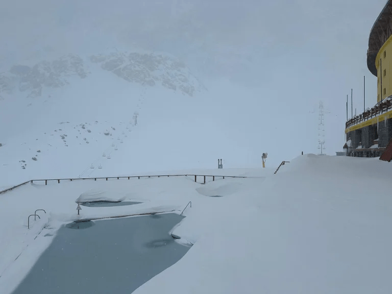 The storms are adding up at Ski Portillo. Photo Credit: Outside+