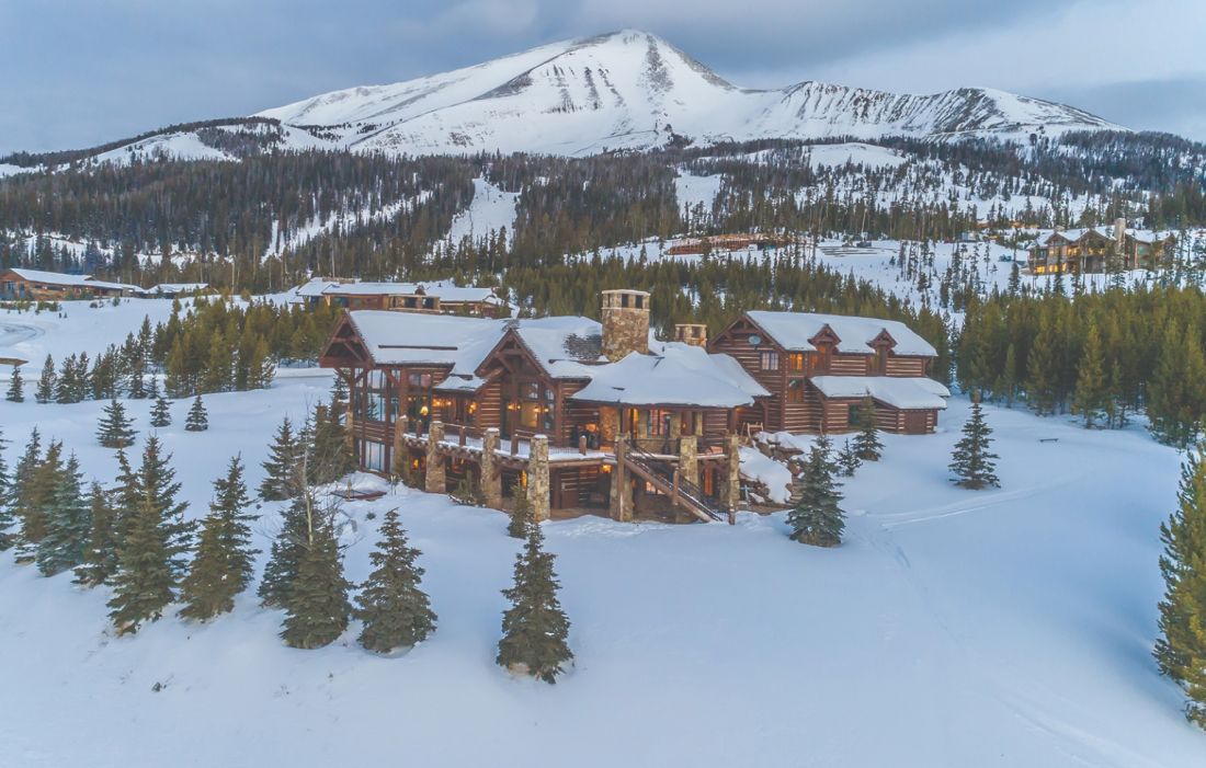 Mansions line the secluded glades below Big Sky Ski Resort.