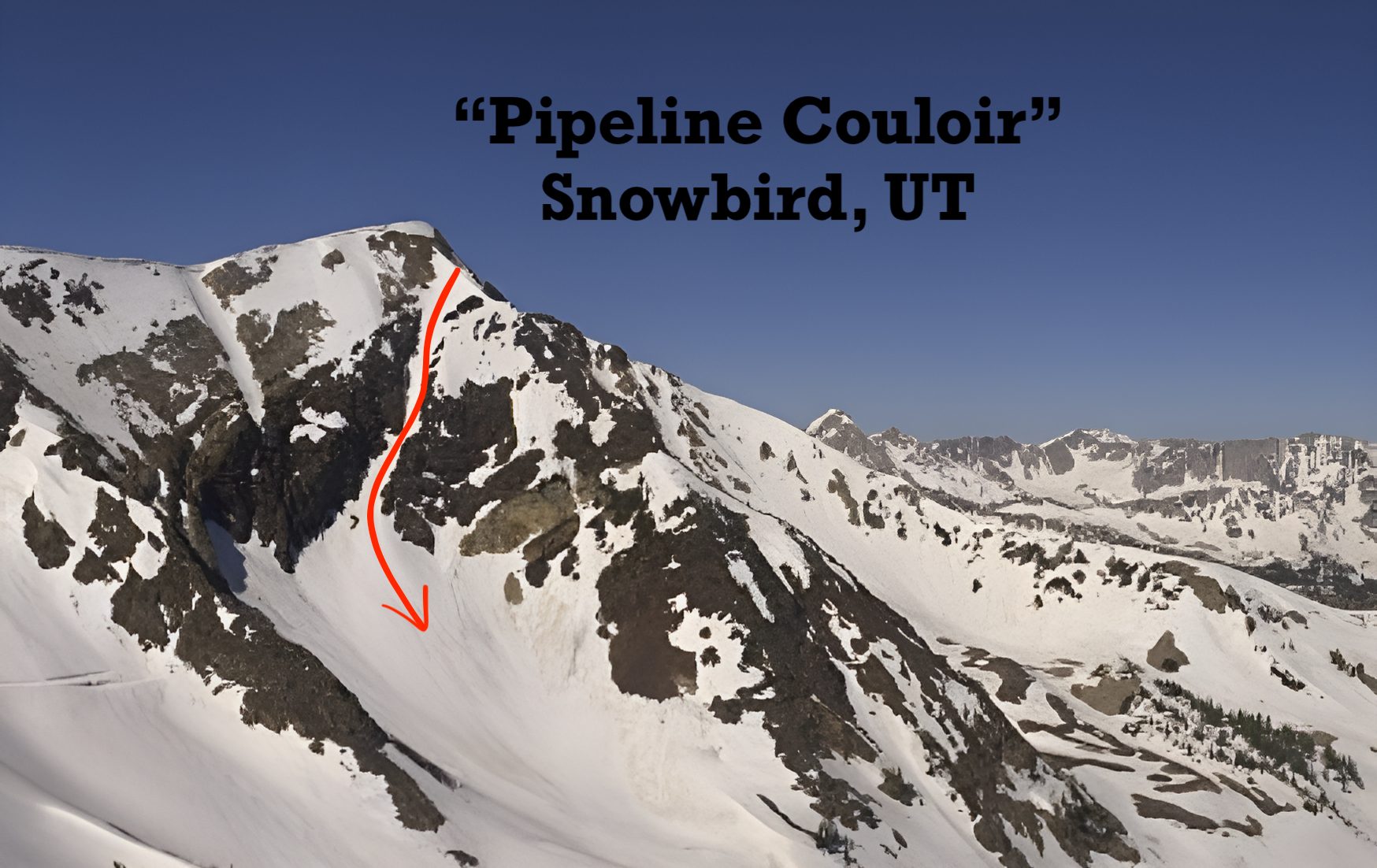pipeline couloir snowbird utah