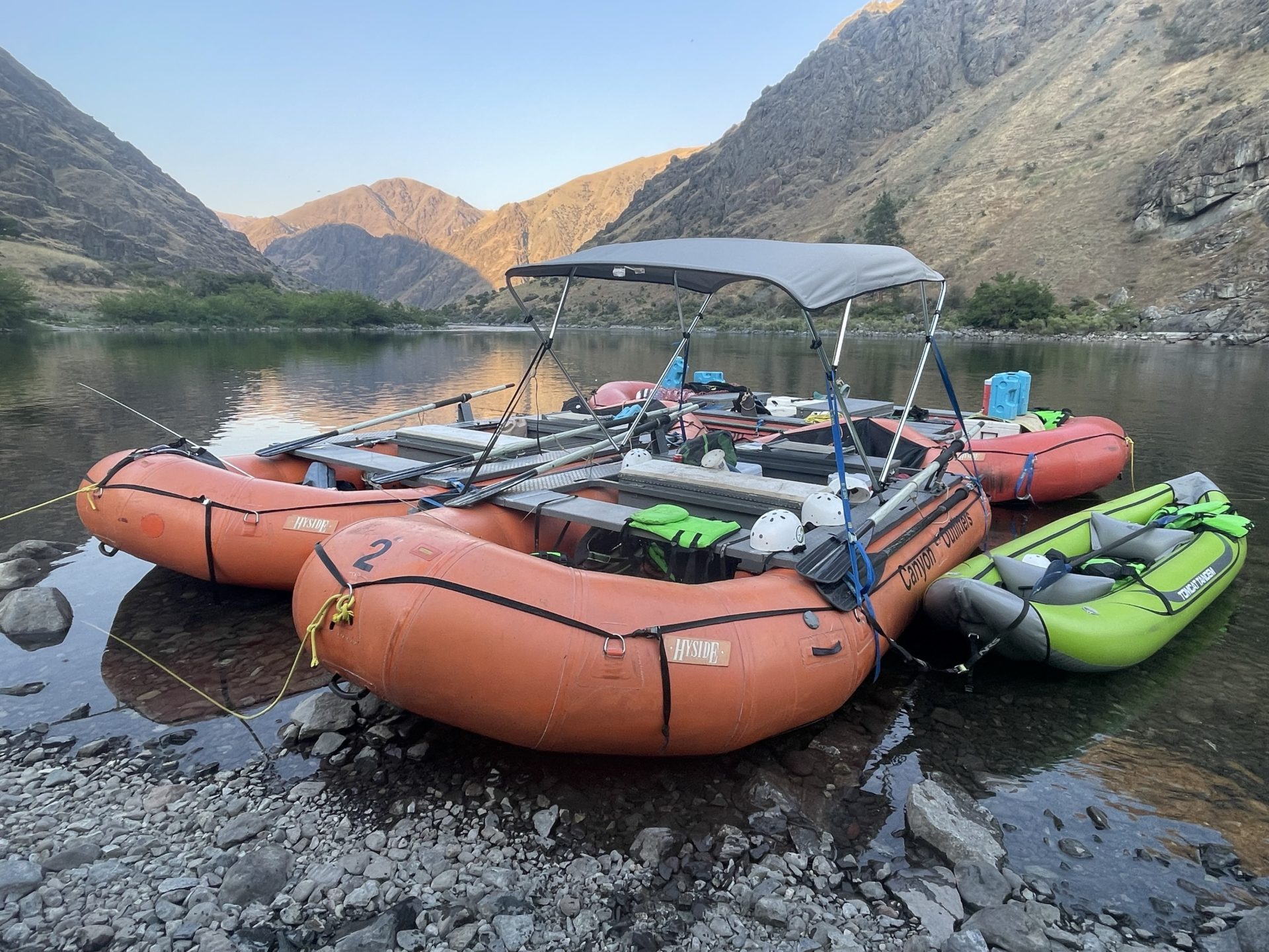 A crew of boats ready for the Snake River. Photo Credit: SnowBrains