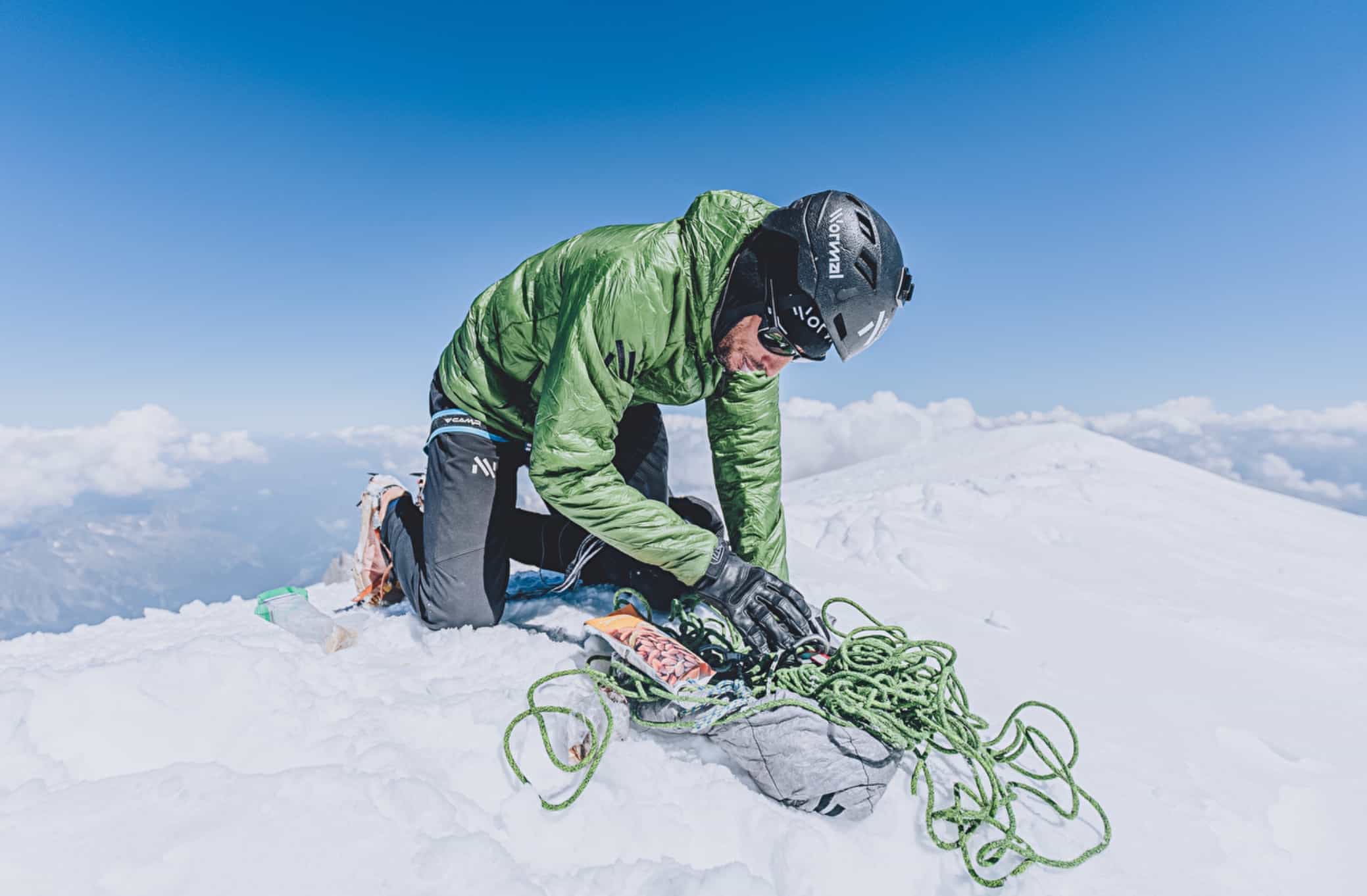Kilian Jornet atop Mont Blanc