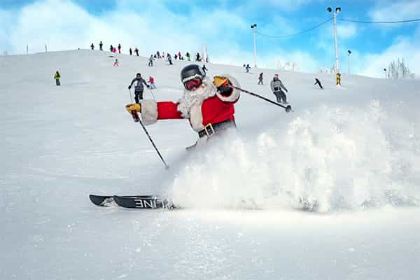 Ski with santa this big white holiday