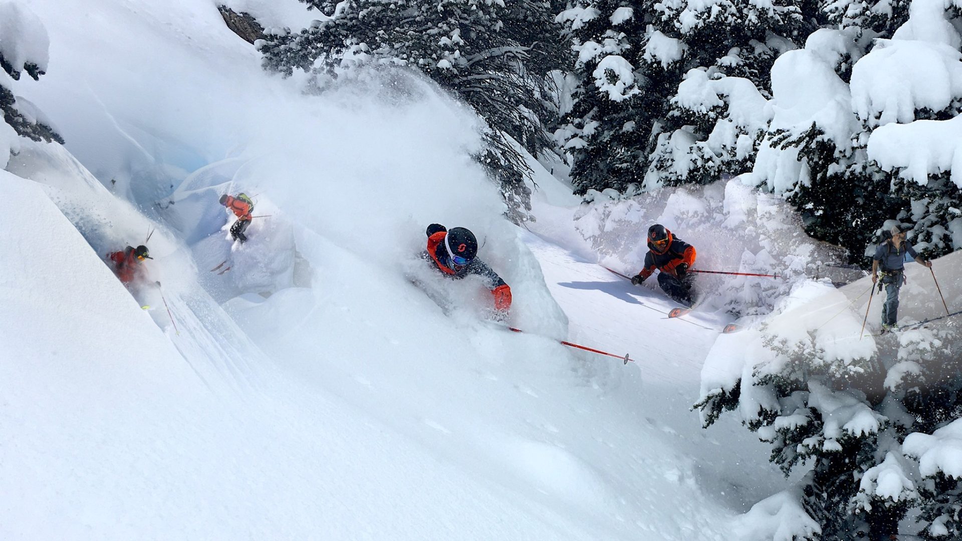 skier collage