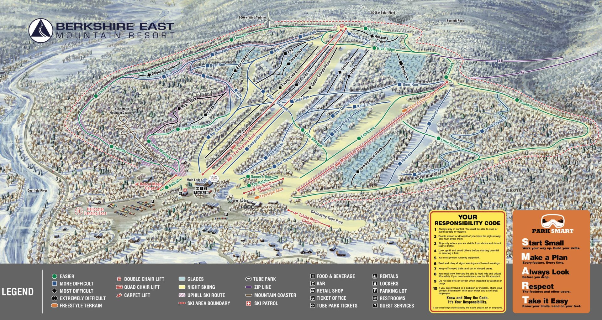 Berkshire East Trail Map