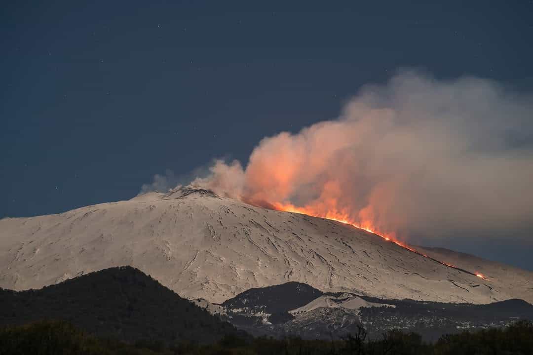 Mount Etna is erupting