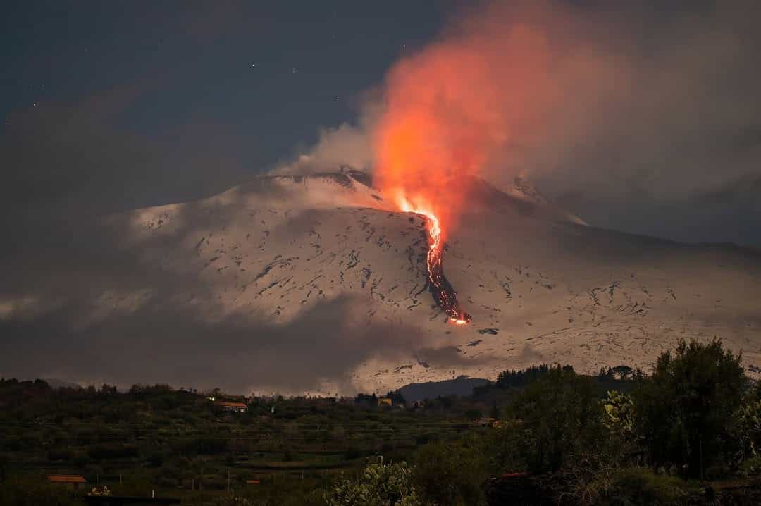 Mount Etna is erupting