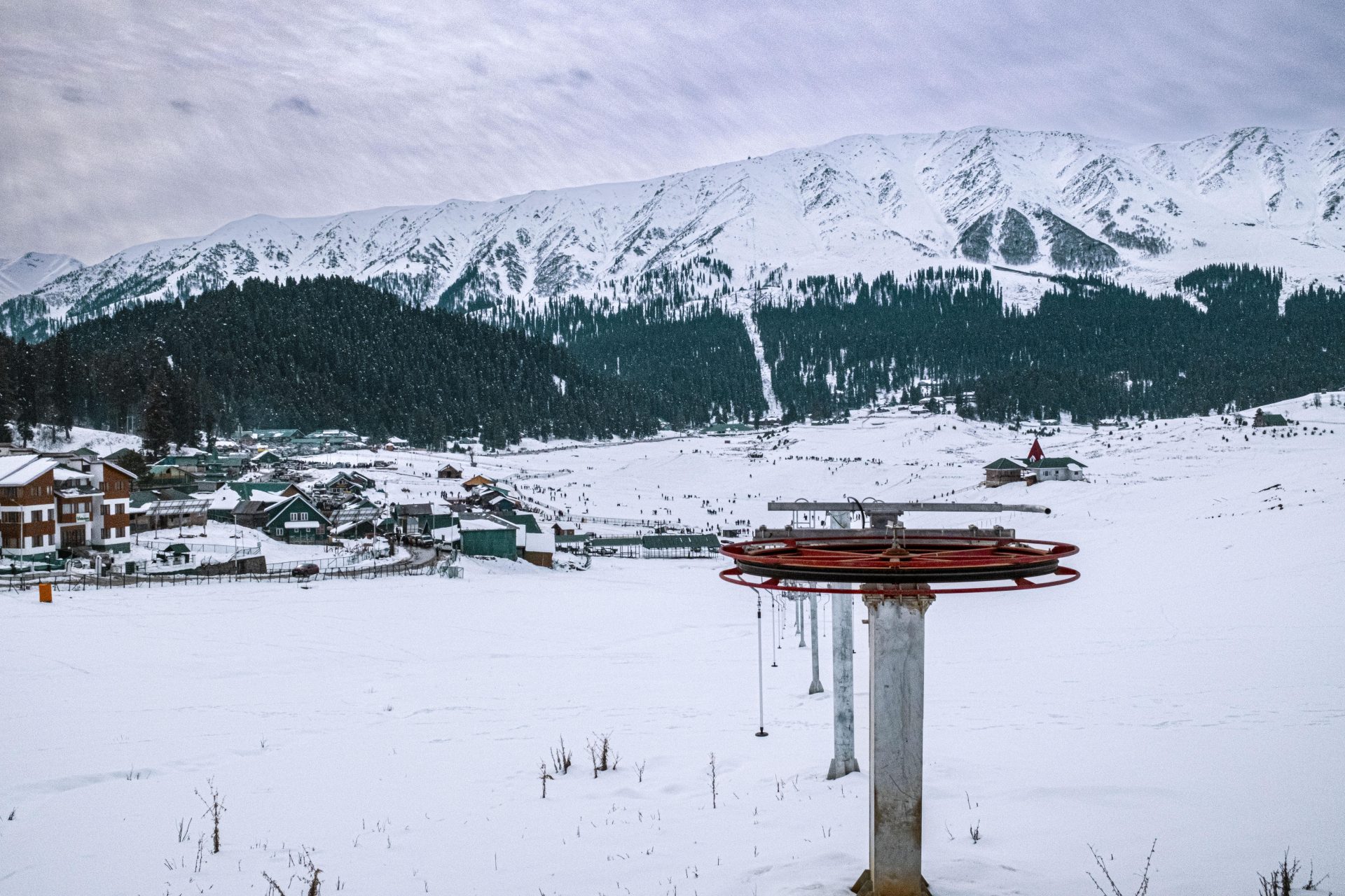 A view of Gulmarg from below