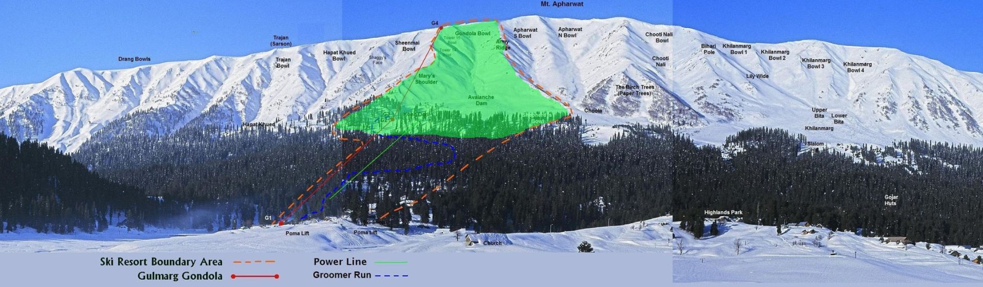Map of Gulmarg