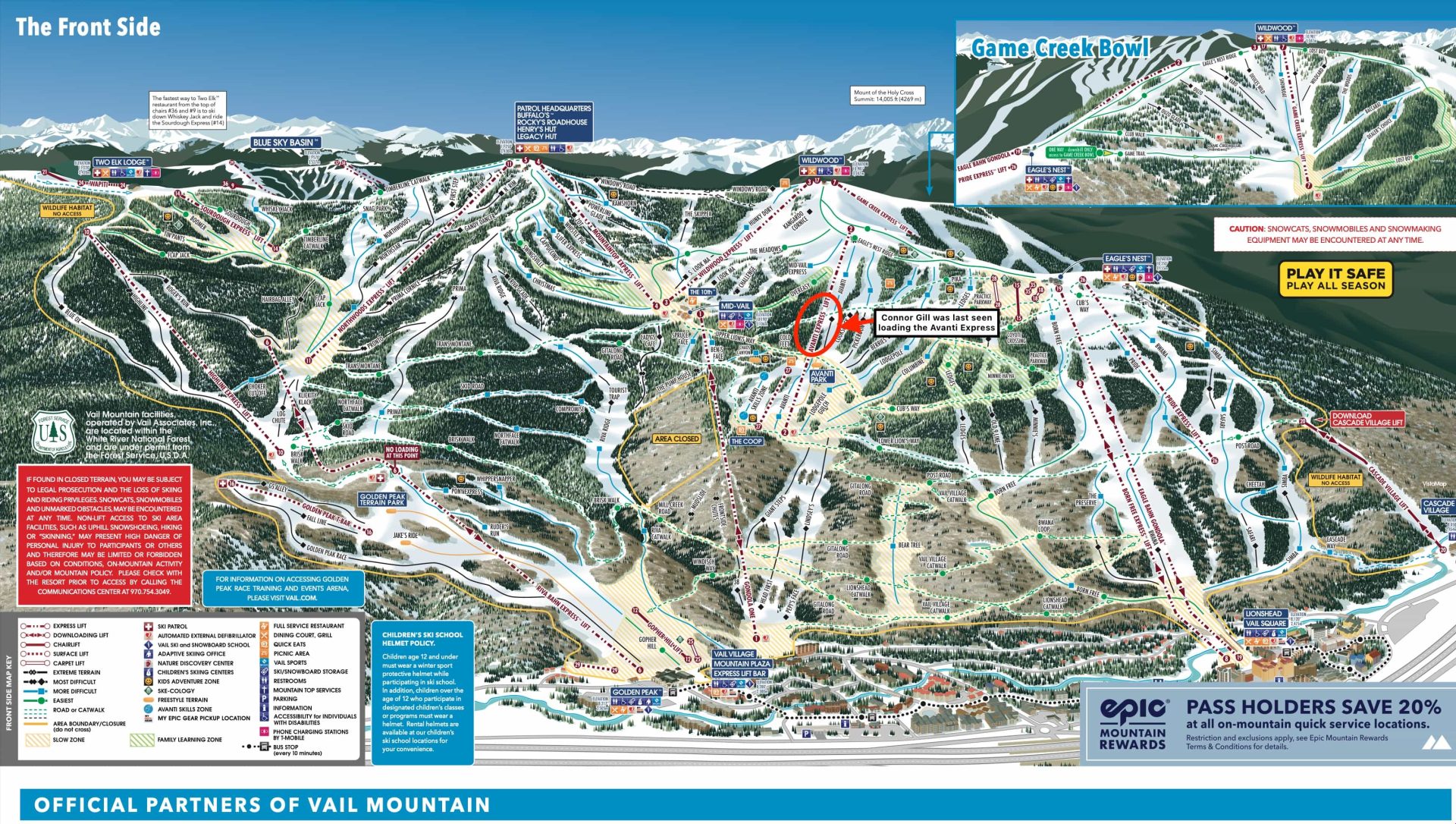 The Avanti Express lift at Vail Mountain, CO