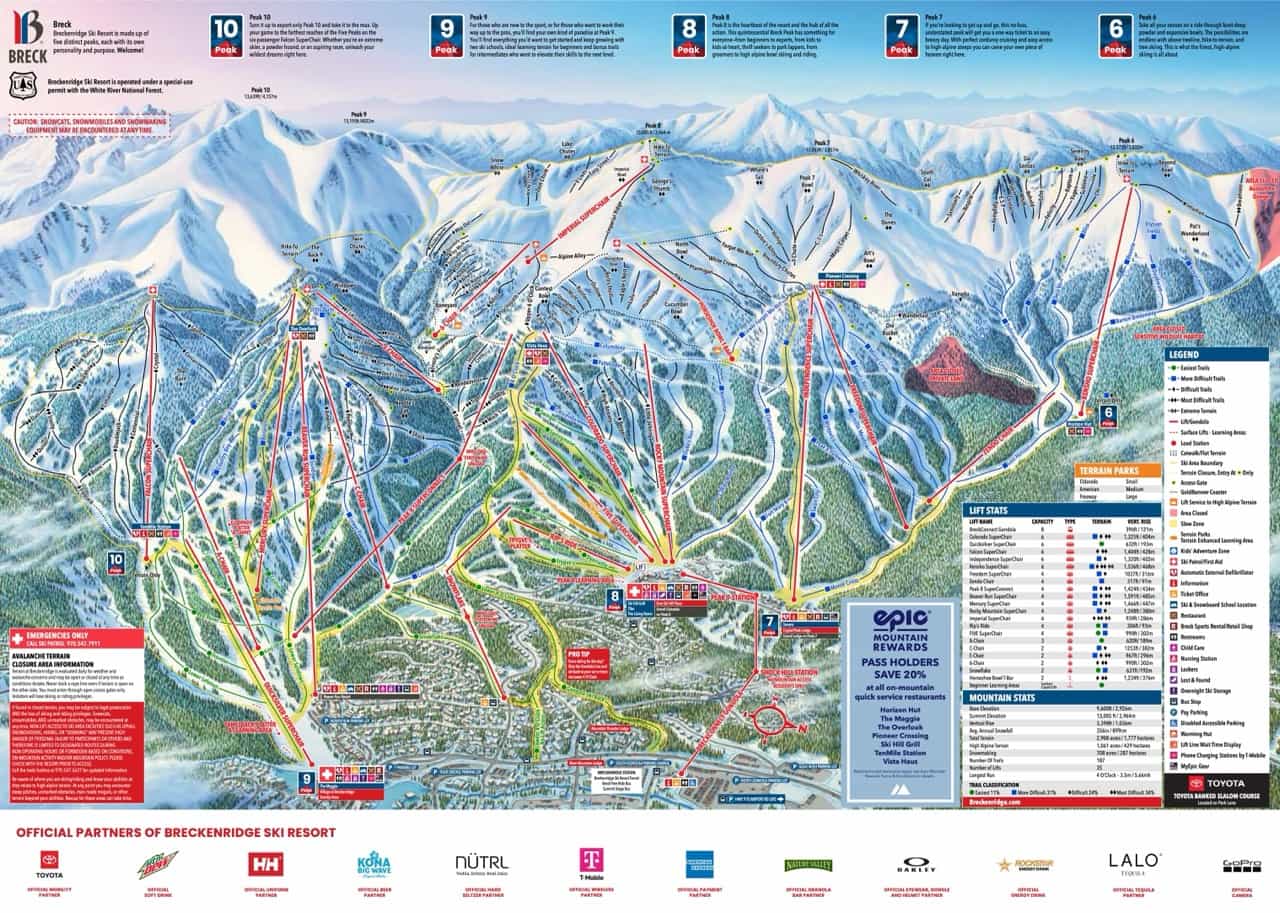 Breckenridge 2024-25 trail map.