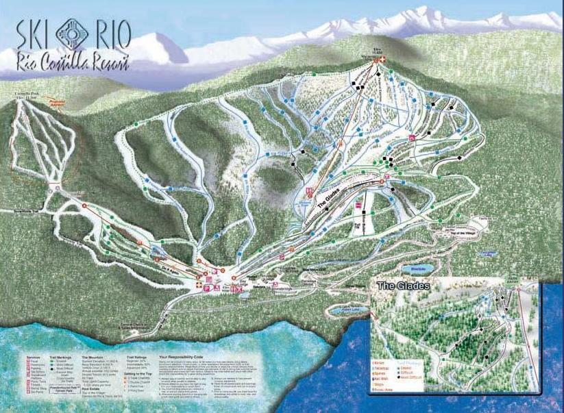 2001 Ski Rio trail map. Photo Credit: Skimap.org