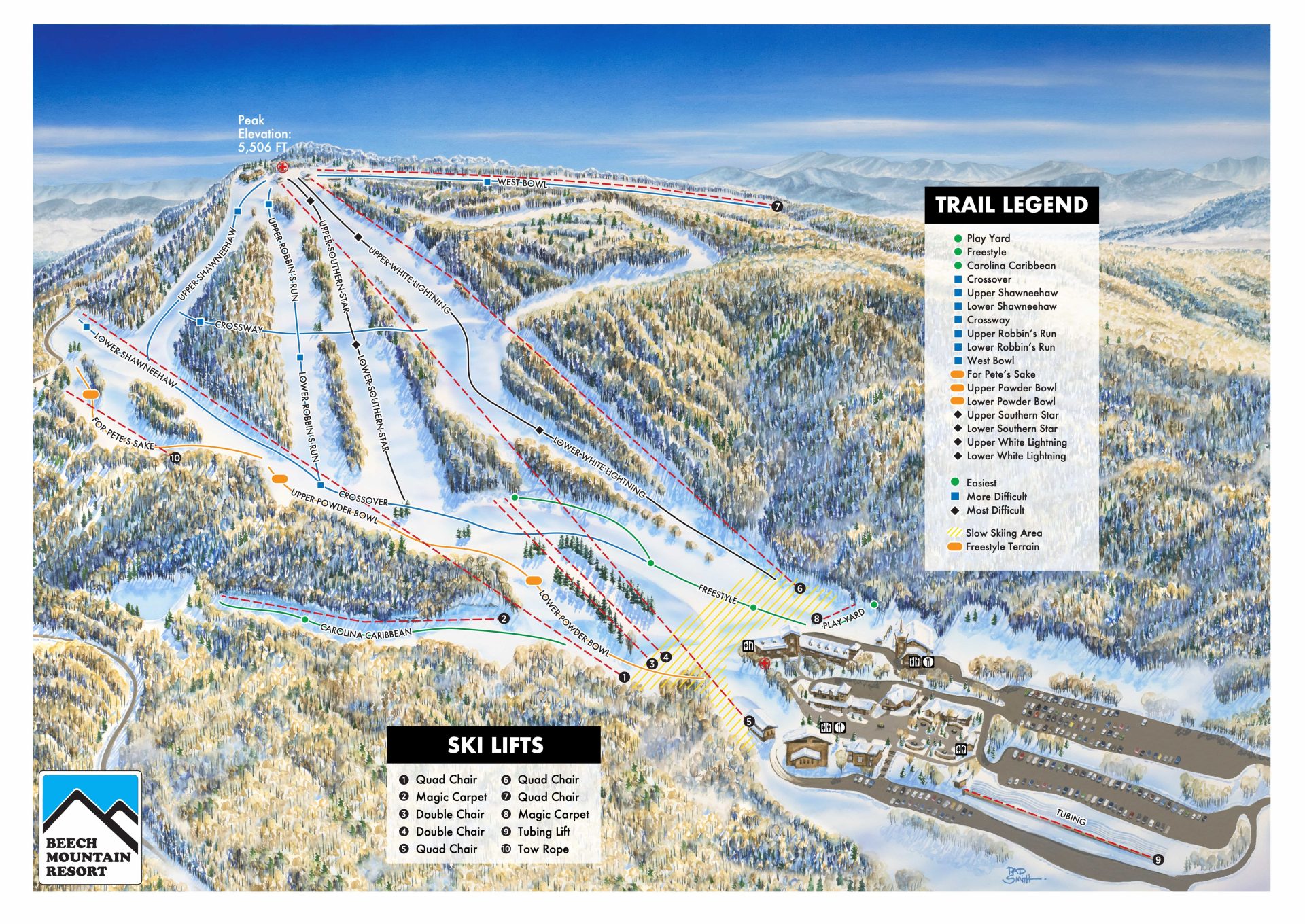 Beech Mountain trail map