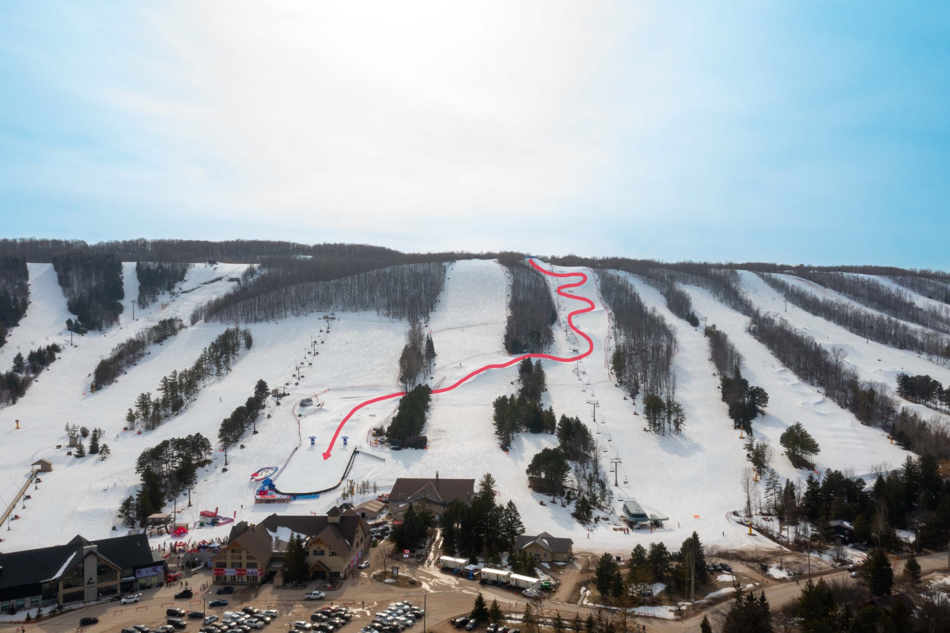 Craigleith World Cup Aerial Marked