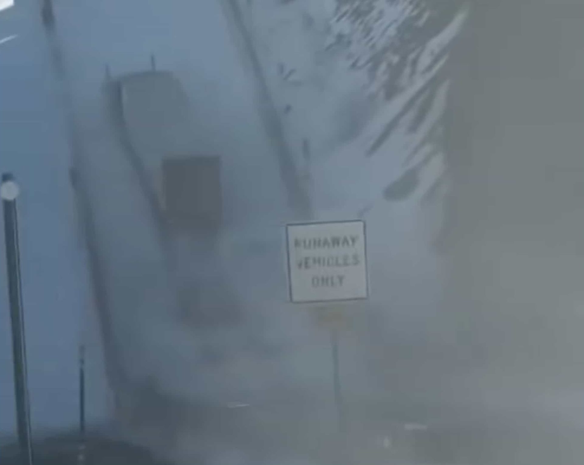 Runaway truck takes advantage of the ramp after brake failure. | Photo: CDOT Facebook