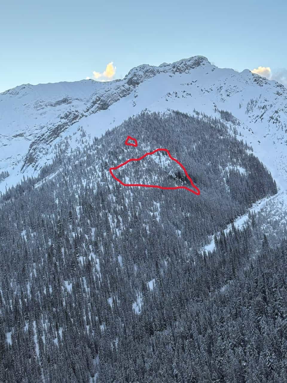One of two alberta avalanches on Friday, March 14, 2025.