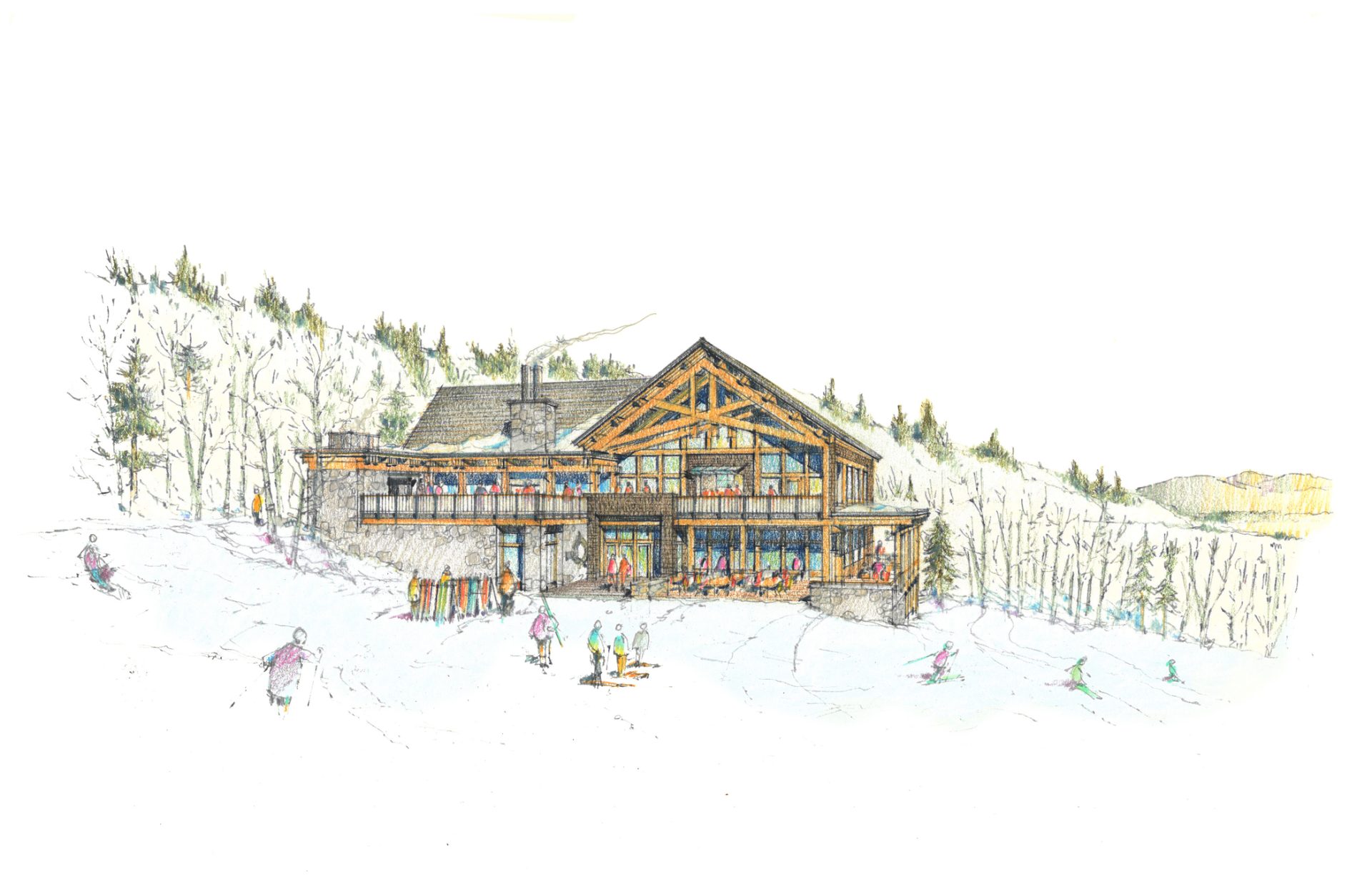 Artist's impression of the new Ullrhof on-mountain restaurant. | Image: Aspen Skiing Company