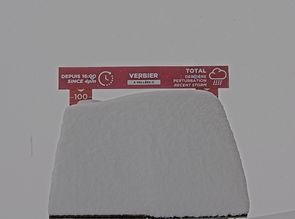 Over three feet of snow at Verbier, Switzerland. | Image: Verbier