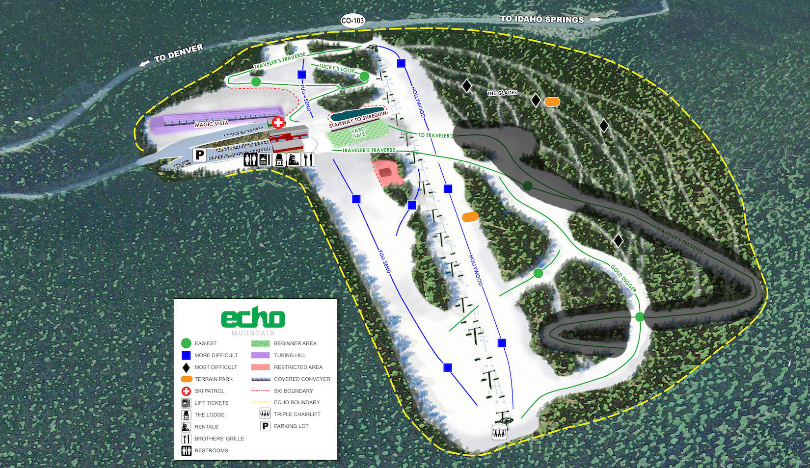 Echo Mountain Trail Map. Photo Credit: Echo Mountain