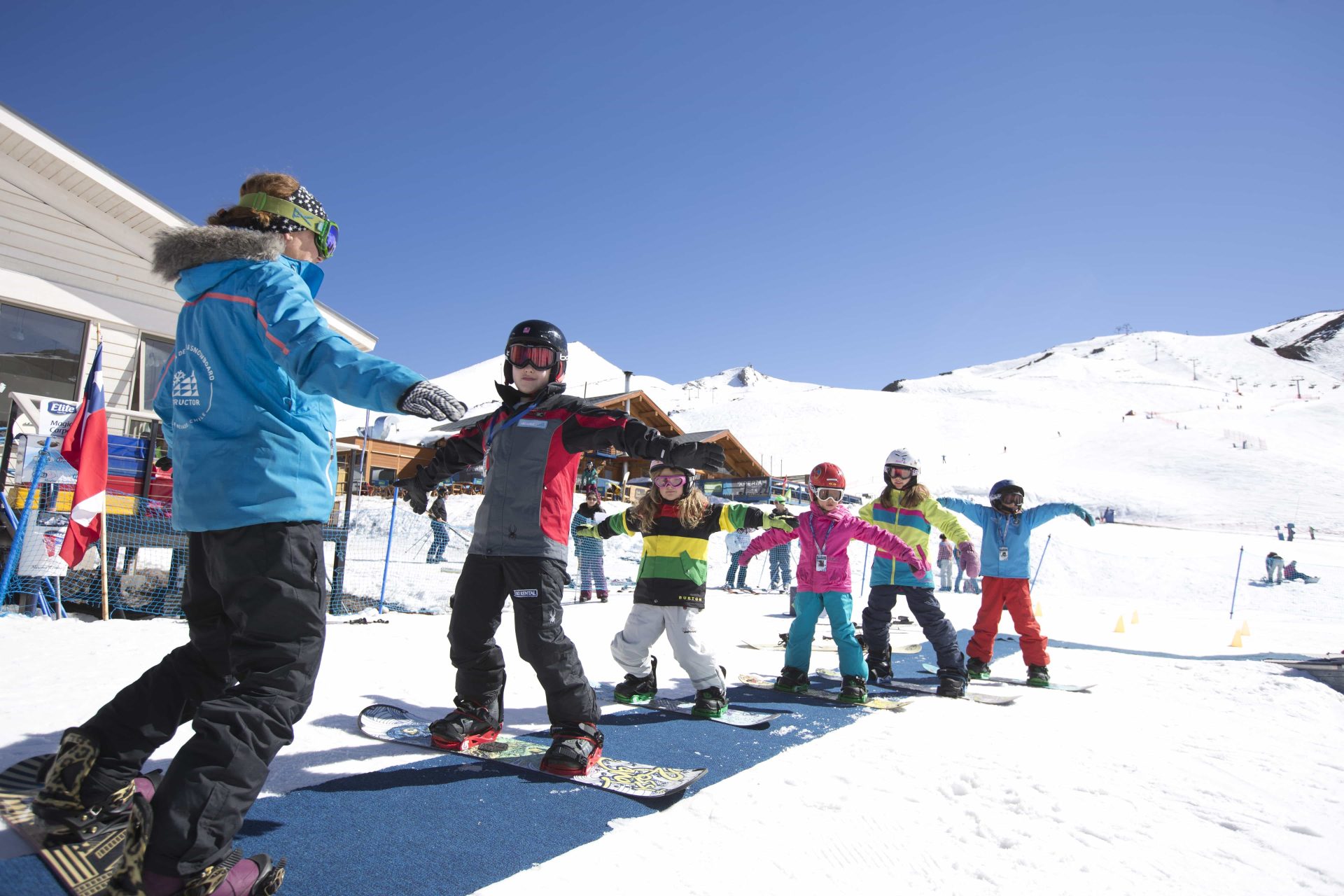 Kids ski school at Valle Nevado