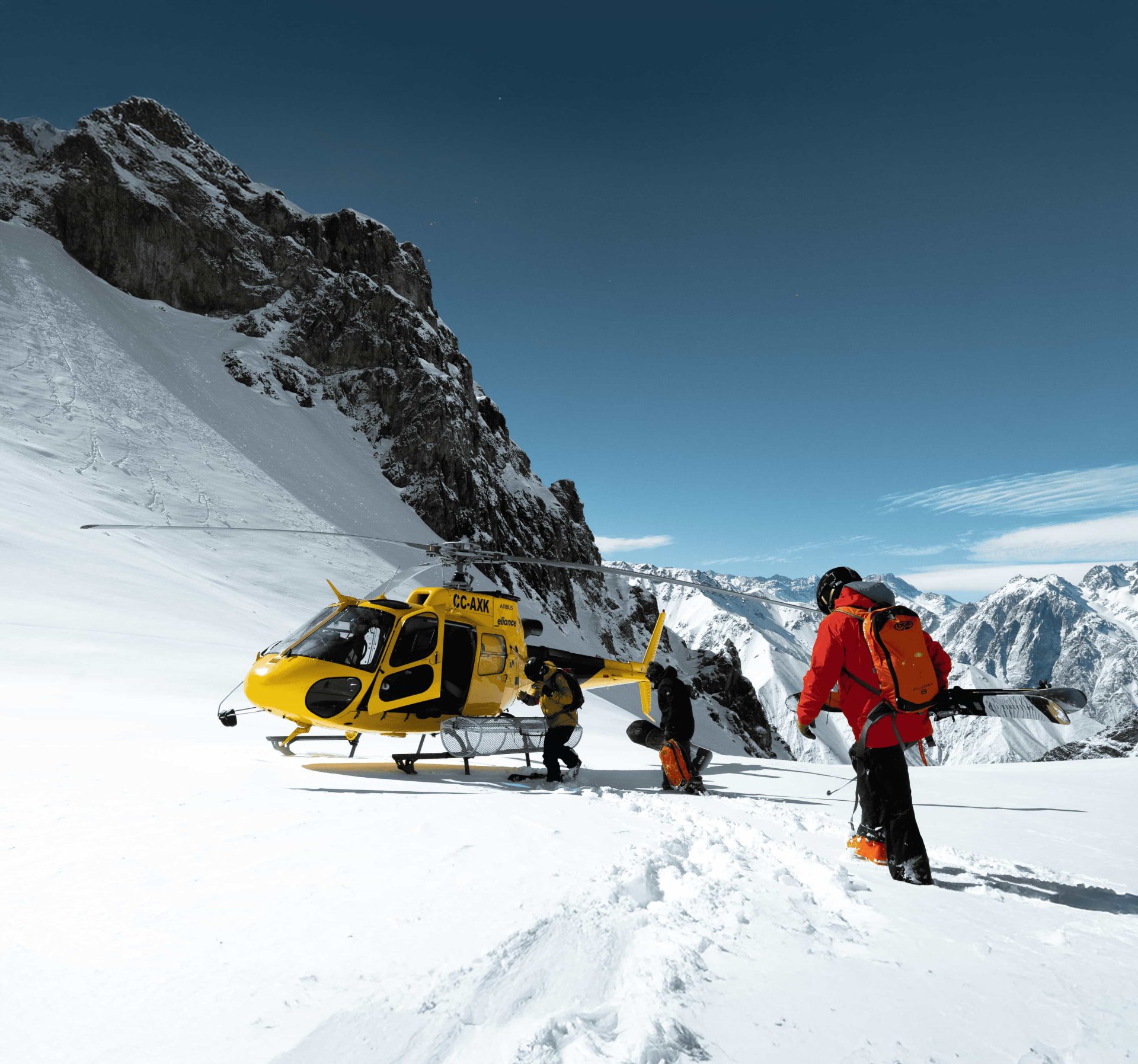 Heliskiing at Valle Nevado.