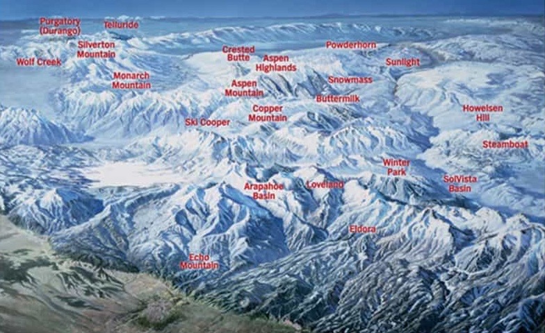 Ski areas of Colorado. | Image: Colorado Ski Info
