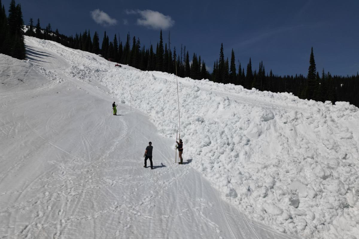 What nearly 495,000 cubic feet of snow looks like. Photo Credit: Sun Peaks Resort