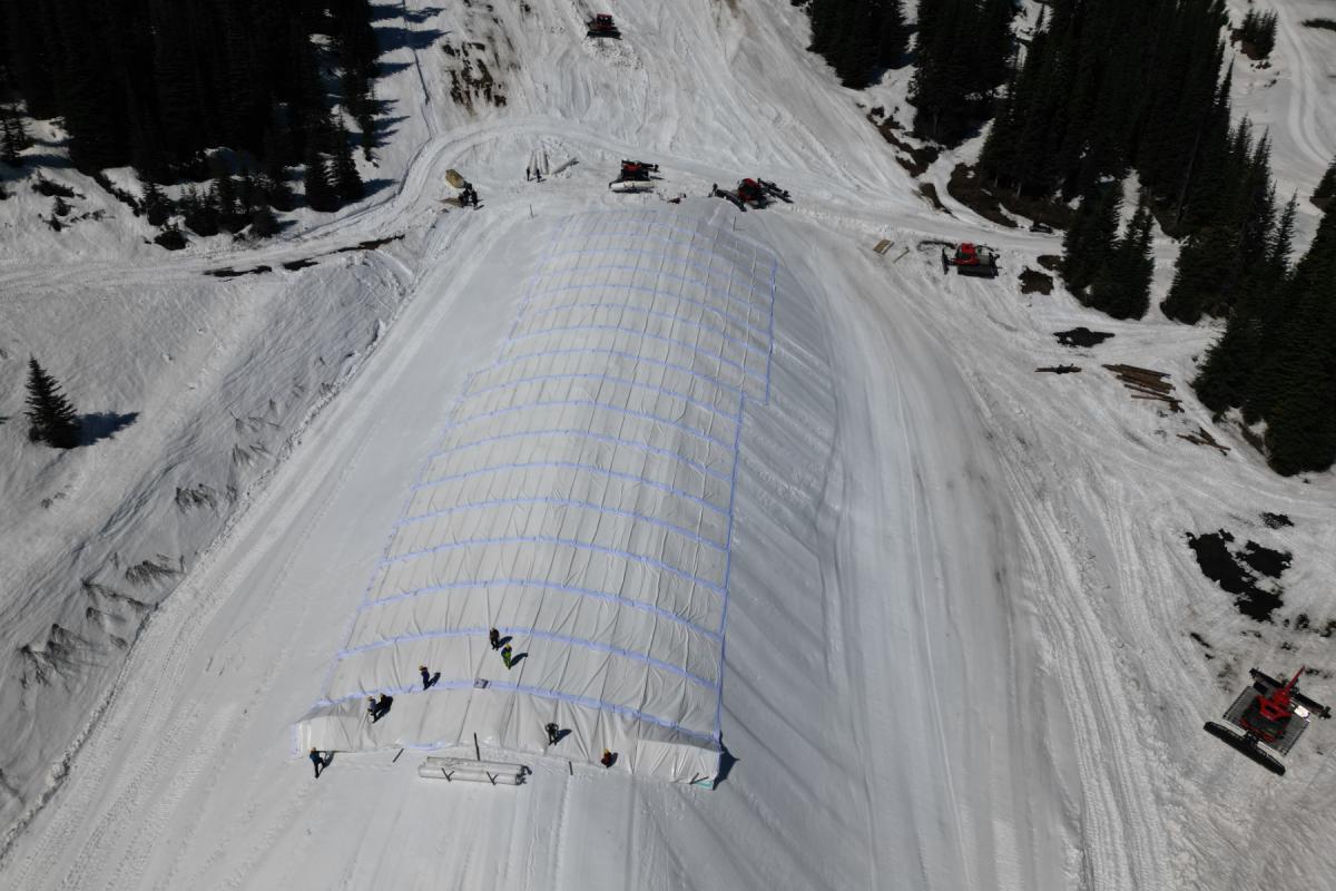 The Snow Secure mats can be set up in one day. Photo Credit: Sun Peaks Resort