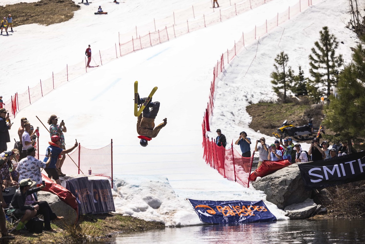 Cushing Crossing–The Original Pond Skim. | Photo: Ryan Salm / Palisades Tahoe