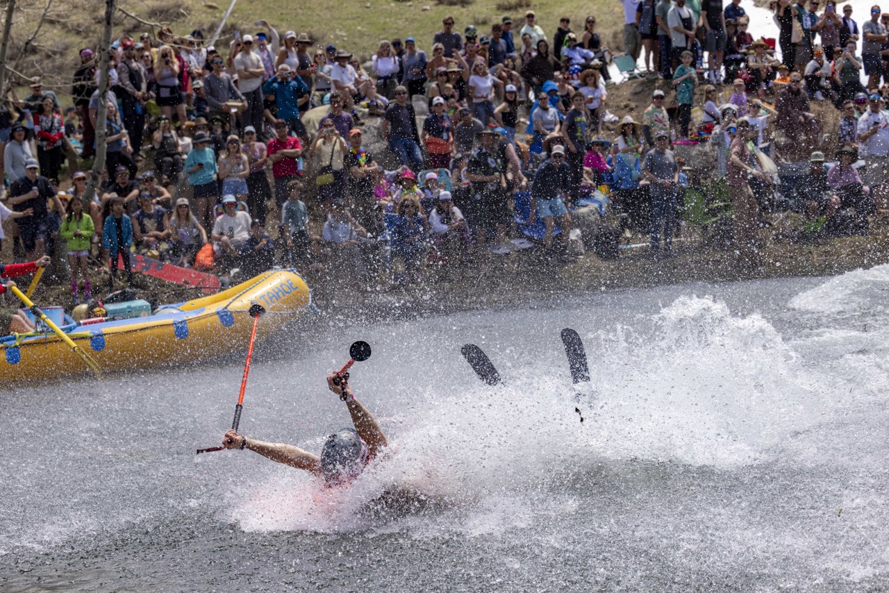 Cushing Crossing–The Original Pond Skim. | Photo: Ryan Salm / Palisades Tahoe