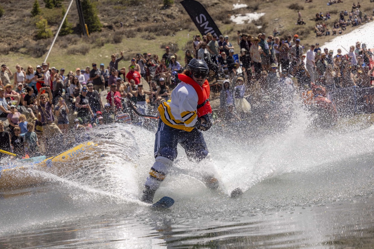 Cushing Crossing–The Original Pond Skim. | Photo: Ryan Salm / Palisades Tahoe