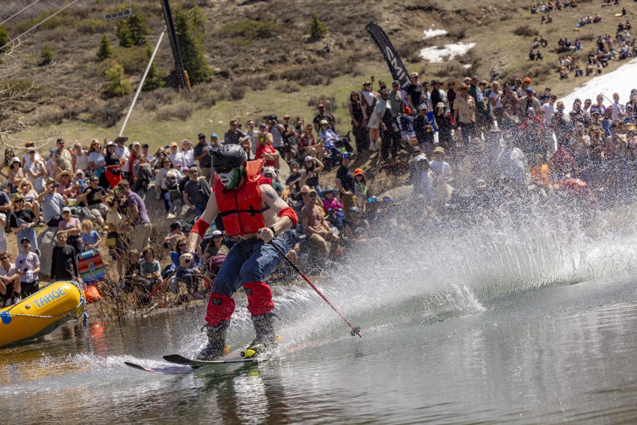 Cushing Crossing–The Original Pond Skim. | Photo: Ryan Salm / Palisades Tahoe