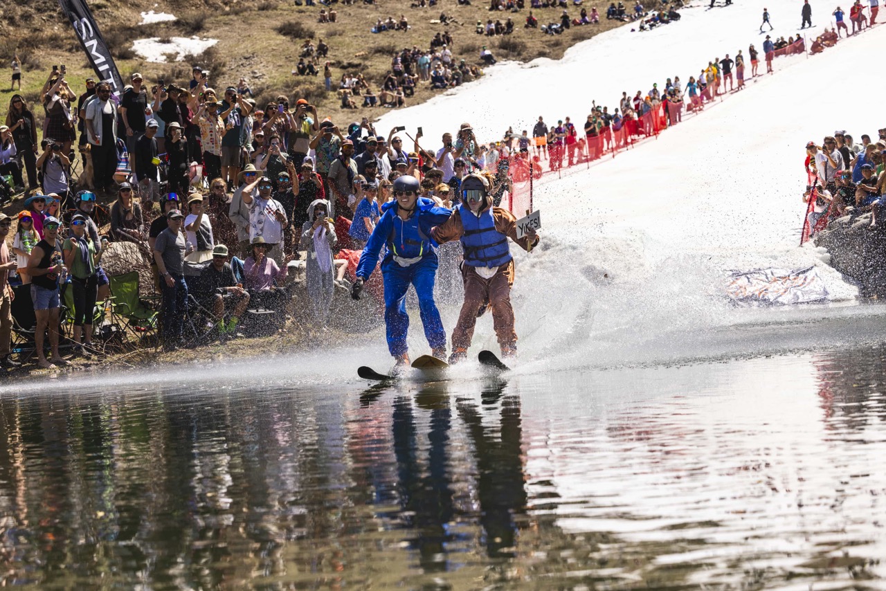 Cushing Crossing–The Original Pond Skim. | Photo: Ryan Salm / Palisades Tahoe